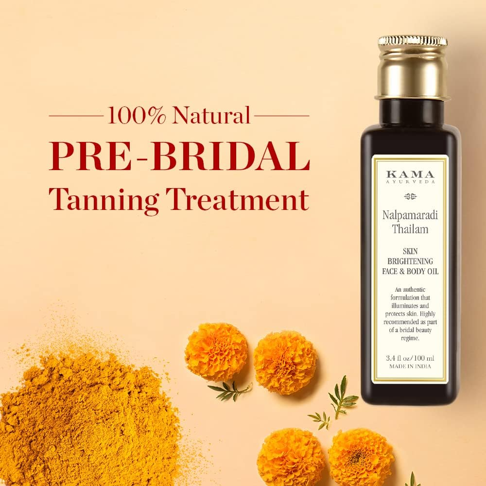 Kama Ayurveda Nalpamaradi Thailam Skin Brightening Treatment - 100 ML (Brown_Free Size) image number 4