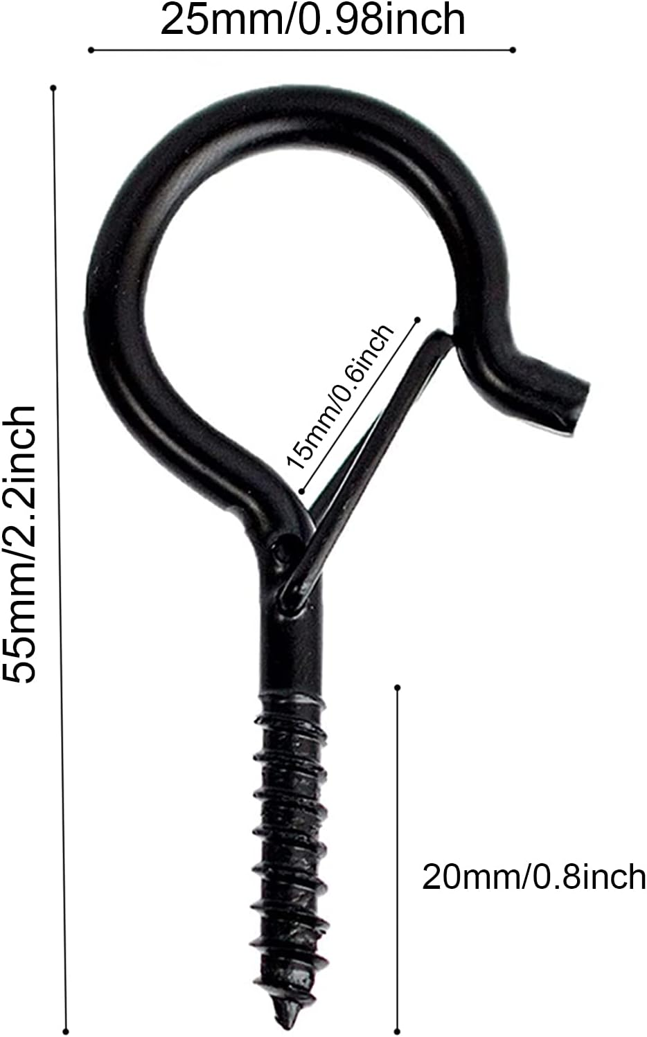 Benvo 10 Pieces Outdoor Q-Hanger Easy Release Screw Wire Hanger Hooks Christmas Light Hooks with Safe Buckle for String Lights New Year Party outside Led Wire and Fairy Light Hangers for House Garage image number 1