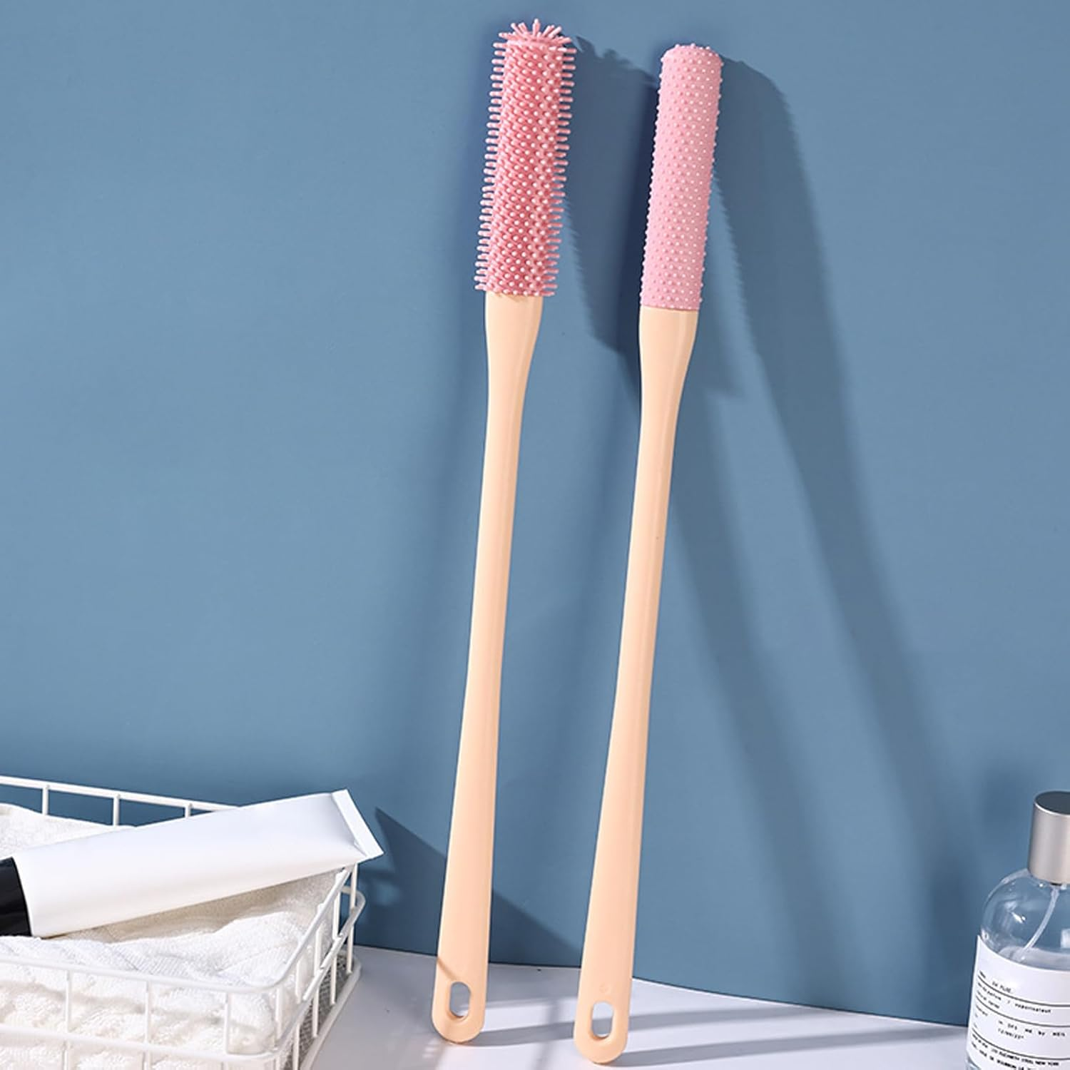 Toe Scrubber Brush - Nail Cleaning Fingernails - Toe Nail Brush for Shower, Foot Scrubber in Shower, Extended Handle, Men and Women image number 4