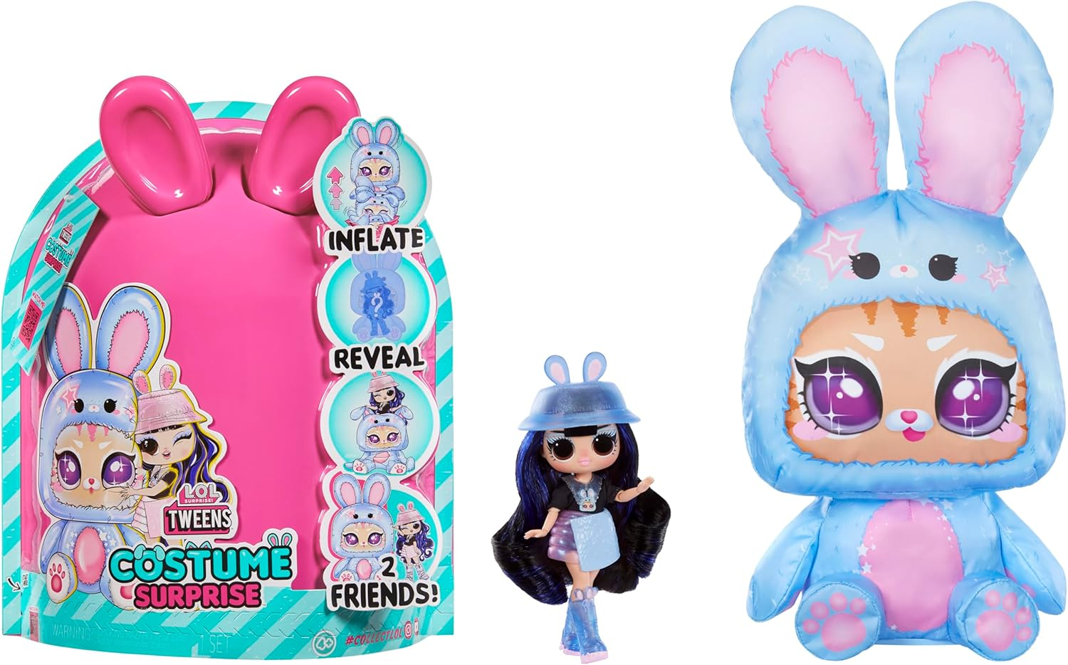 L.O.L. Surprise! Tweens Costume Surprise Emma Emo Fashion Doll with Inflatable Teal Kitty Pet Costume and Multiple Surprises Including Fabulous Fashions & Accessories &ndash; Great for Kids Ages 4+