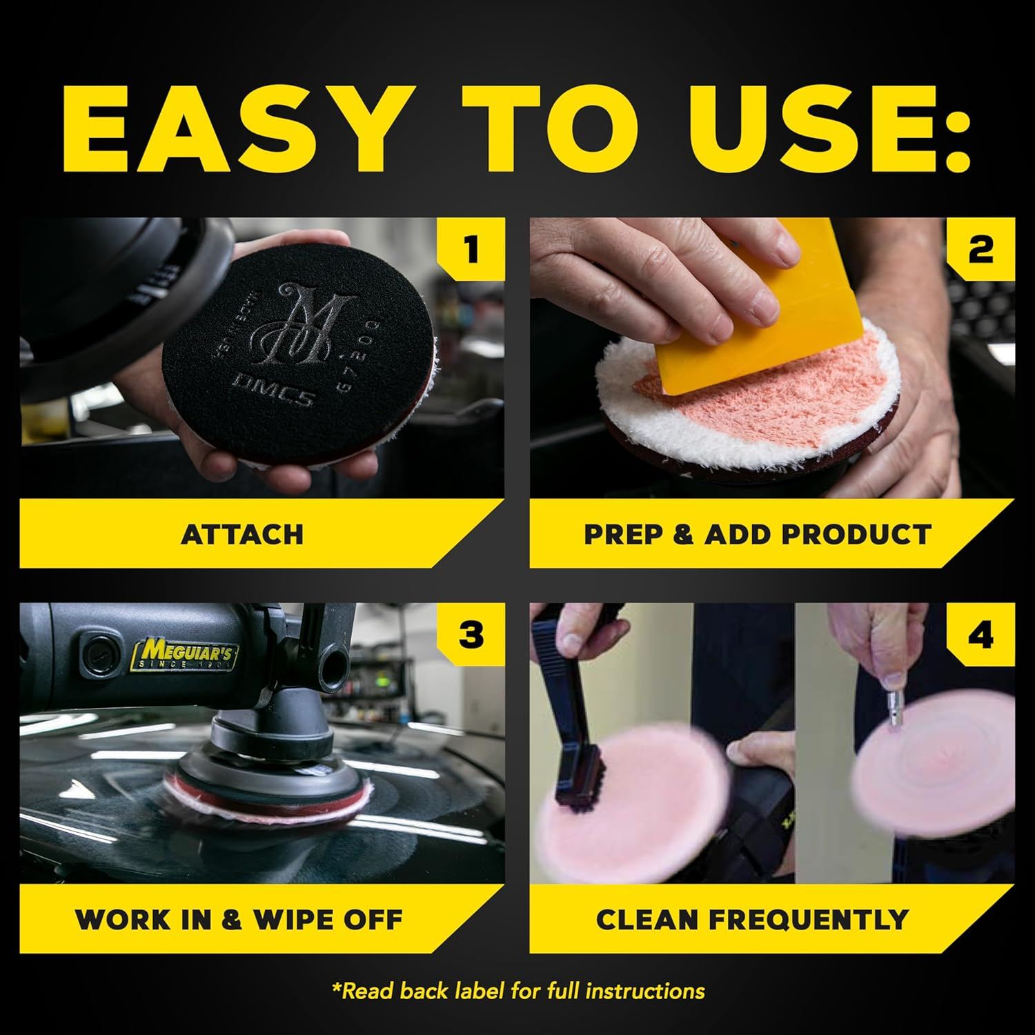 Meguiar'S DA Microfiber Cutting Disc - Microfibre Buffing Pad with Microfibre Disc Technology - Microfiber Cutting Pad for Car Cutting, Buffing, Waxing and Polishing - 5.5In / 140Mm - Twin Pack
