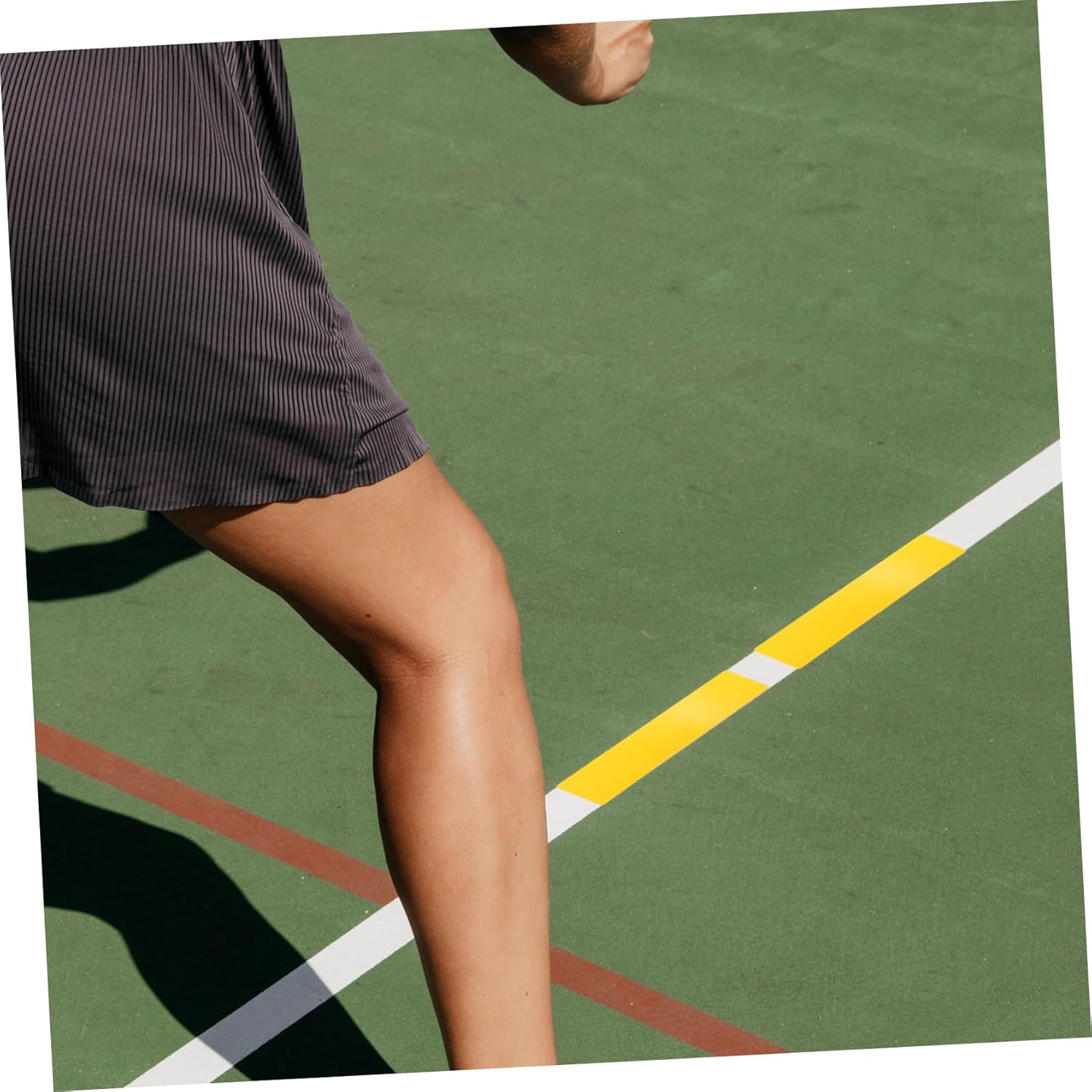 VANZACK 10Pcs Yellow Pvc Court Line Marker Set - Football, Tennis, Soccer Training Signs - Durable, Easy-To-Use, High Visibility for Sports Courts