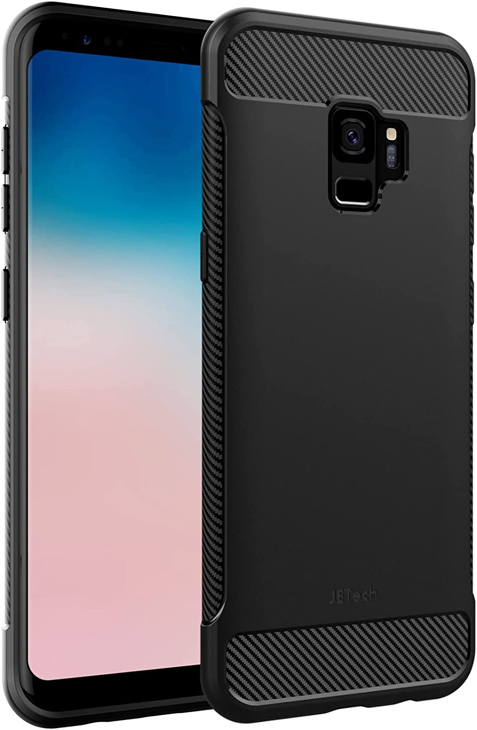 Jetech Slim Fit Case for Samsung Galaxy S9 (NOT for plus +), Thin Phone Cover with Shock-Absorption and Carbon Fiber Design (Black) image number 5