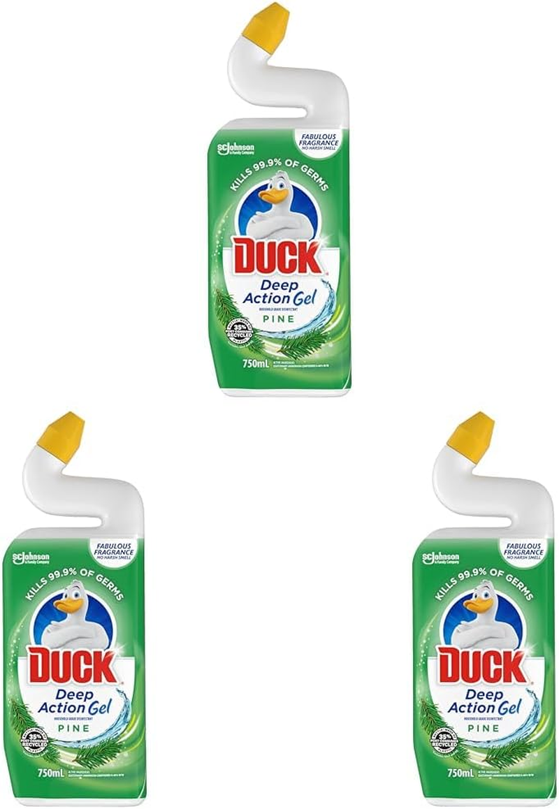 Duck Deep Action Gel Liquid Toilet Bowl Cleaner, Stain Remover and Freshener, Pine Fragrance, 750Ml image number 4