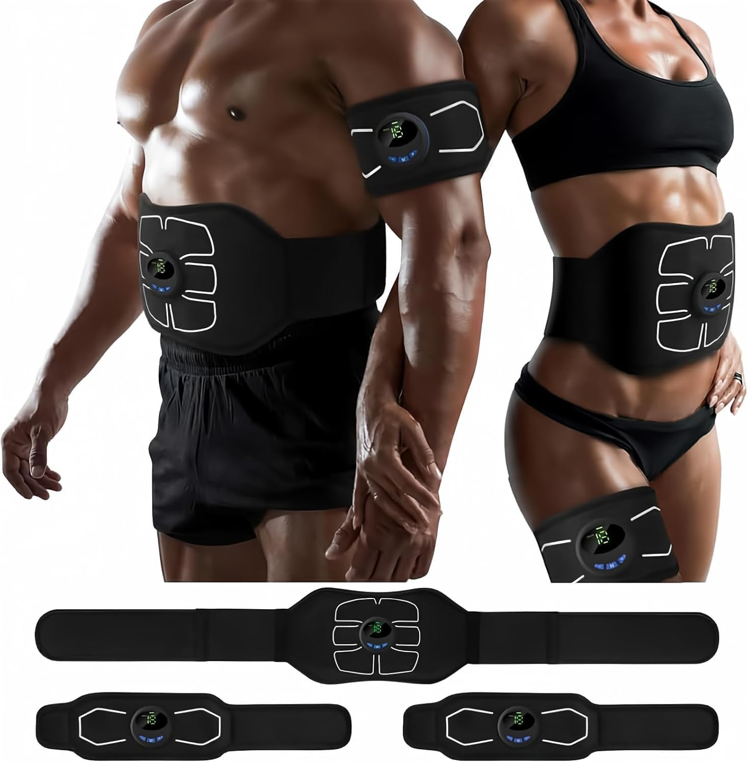 Electronic Muscle Stimulator, Abs Stimulator Muscle Toner, Ab Machine Trainer for All Body, Fitness Strength Training Workout Equipment for Men and Women image number 1