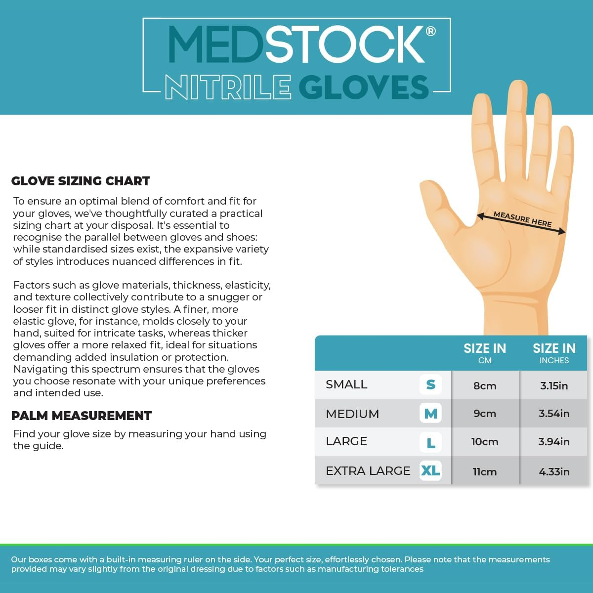 MEDSTOCK White Nitrile Gloves - Medical Examination, Powder/Latex-Free, Non-Sterile, Disposable, Reduces Cross Contamination, Ambidextrous, image number 2