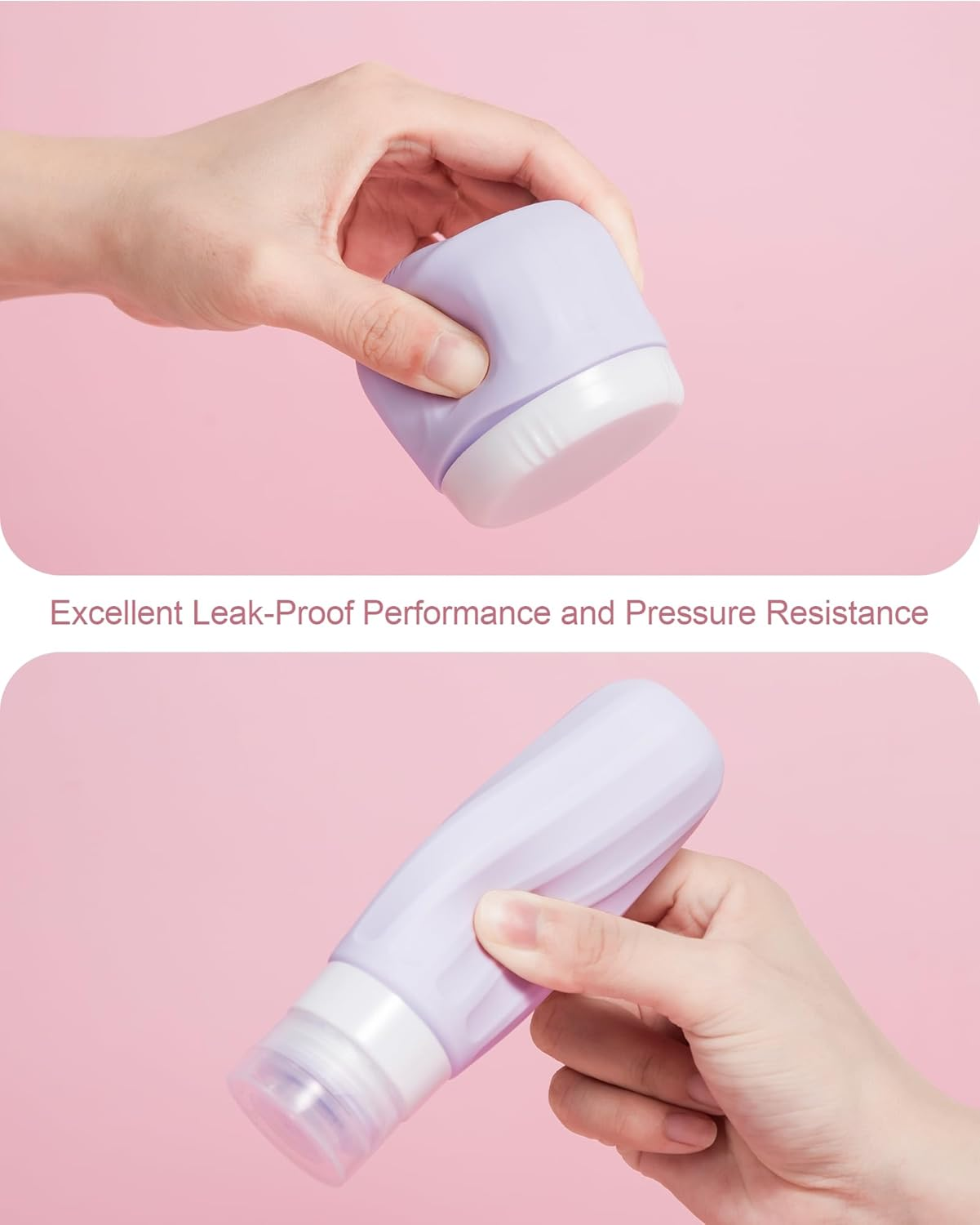 Mrsdry Travel Bottles for Toiletries 8 Pack, Travel Size Toiletries, Tsa Approved Travel Size Containers 3Oz, with Travel Essentials Clear Bag, Leak Proof Silicone Squeezable Creams Jars image number 5