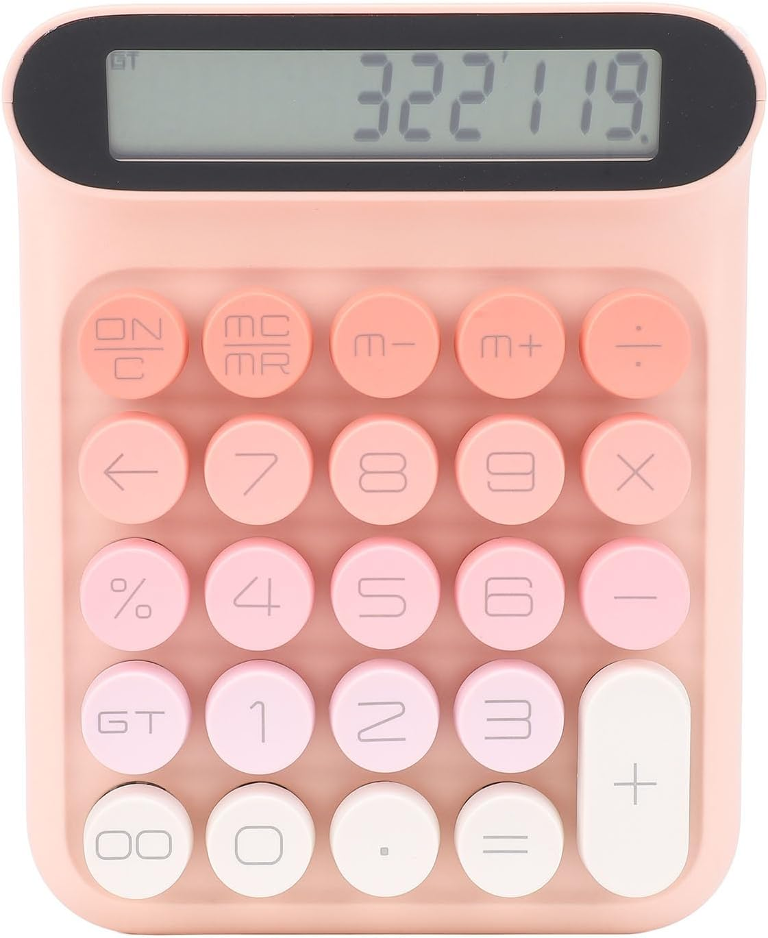 Mechanical Switch Calculator, 24 Keys Mechanical Calculator with Detachable Keycaps, Desktop Calculator with LCD Display, Cute Calculator, Automatic Sleep (Black)