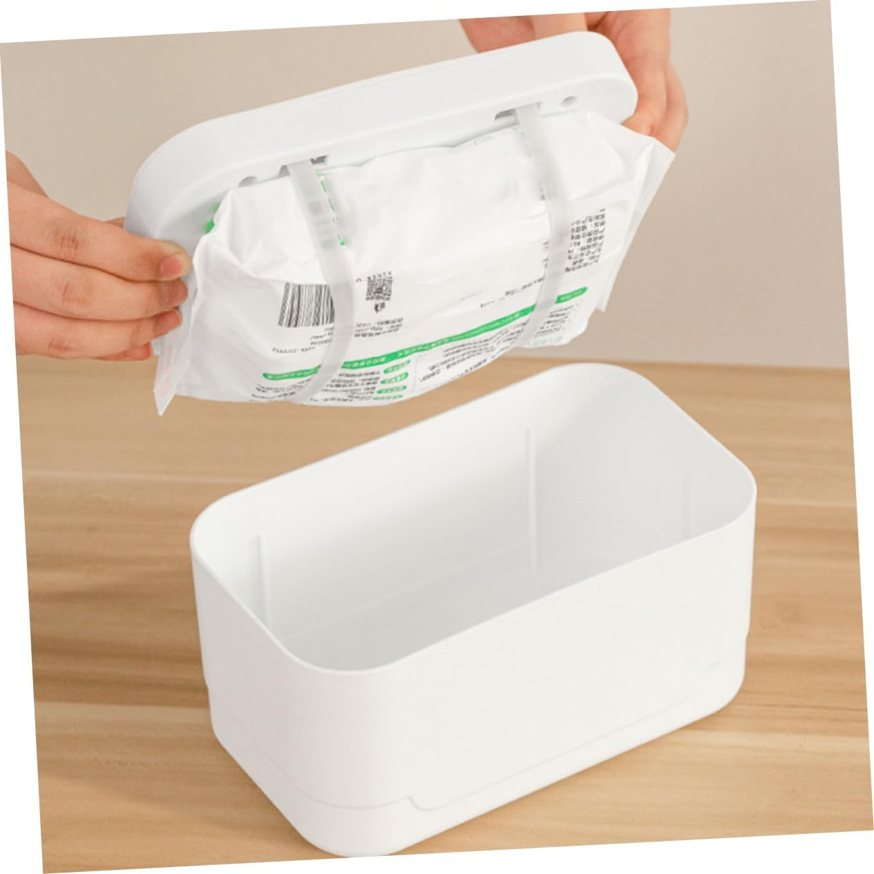 Yardenfun Wipe Warmer Dispenser Portable Reusable Wipes Container Warmer for Bathroom Travel Large Capacity image number 5