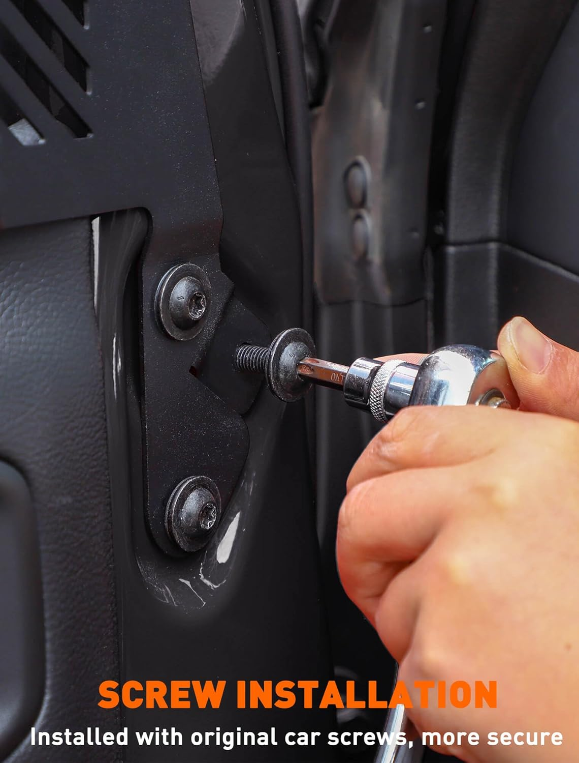 Savadicar Door Cup Holder Compatible with Jeep Wrangler (JL) & Gladiator (JT) 2018-2024, Fit Standard Bottles 2.2 to 3.1 Inch, Extension Accessories for Jeep, Right Side, Black image number 3