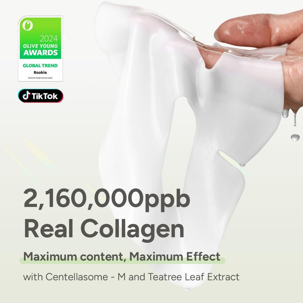 SUNGBOON EDITOR Deep Collagen CICA Tea Tree Overnight Mask 37Gx4Ea | Real Collagen Face Mask with Tea Tree & Centella | Acne Face Mask for Calming & Soothing | Korean Skin Care image number 1