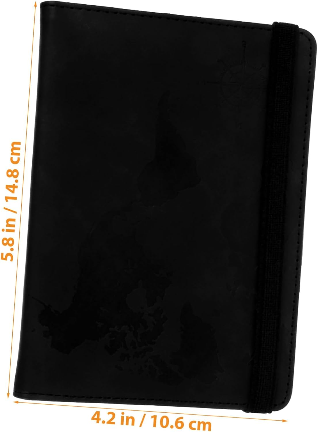 VANZACK Travel Holder Elastic Band Pu Map Design Multi-Card Slots Lightweight Travel Organizer for Tickets Id More image number 2