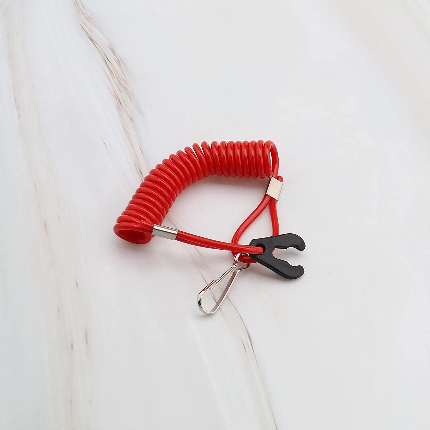 Emsea 2Pcs Outboard Motor Engine Lanyard Kill Switch Cord Safety Stop Switch Compatible with Yamaha image number 6