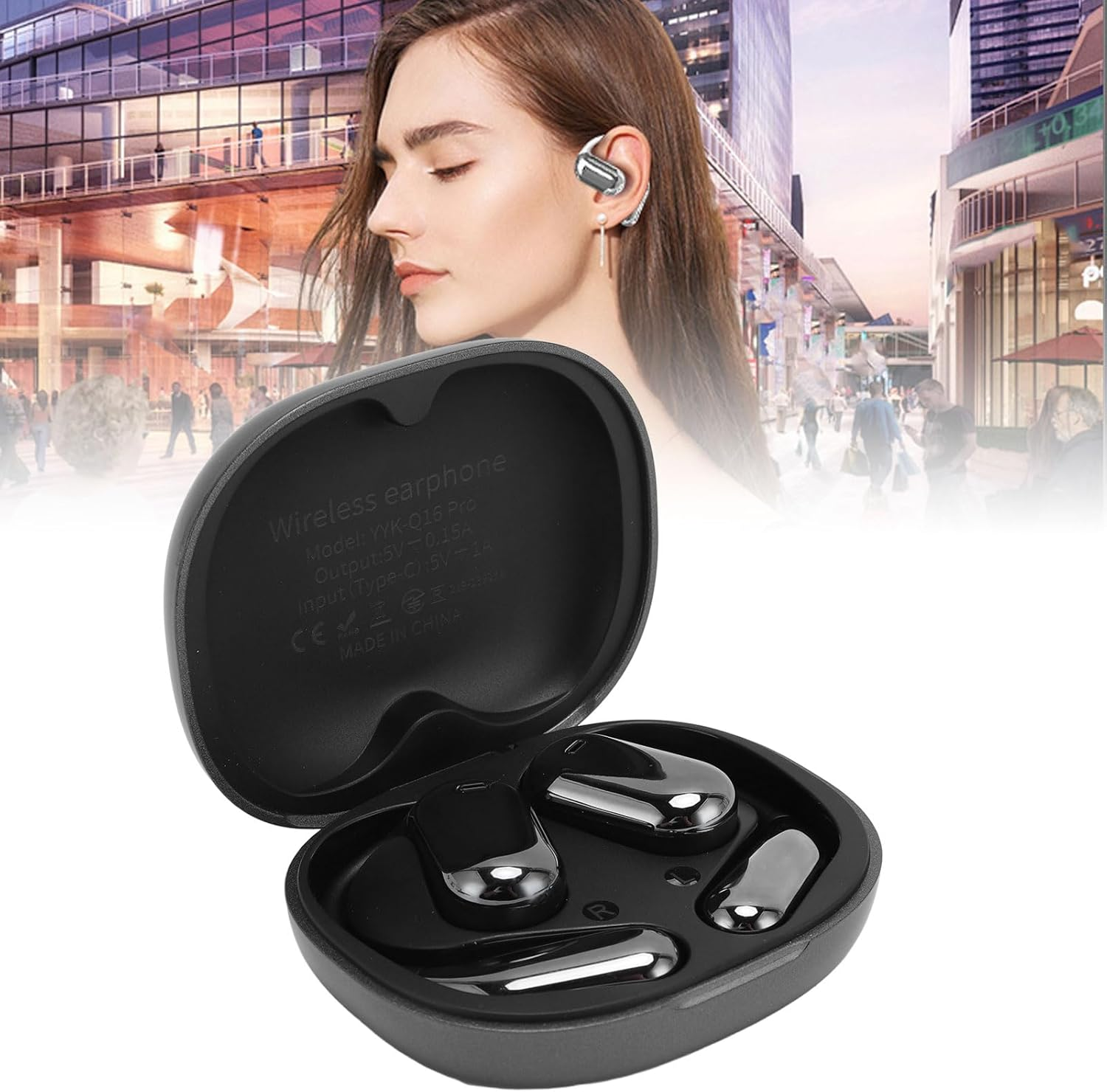 POENVFPO Translation Earbuds, Real-Time Language Translator Device with 4 Modes, 80 Languages & 97% Accuracy, with Touchscreen Charging Case image number 3