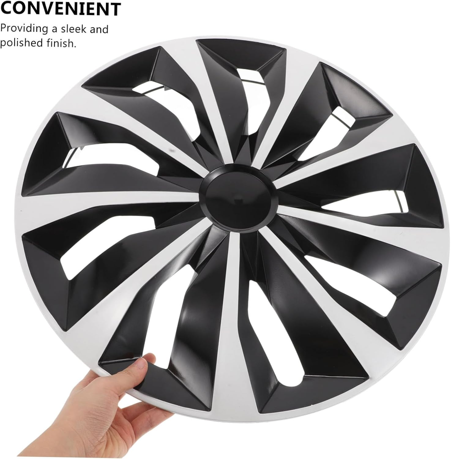 Happyyami Universal 15-Inch Car Wheel Hubcap Cover Set Plastic Decorative Tire Covers for Vehicles Sturdy Steel Rim Protection for Cars and Suvs image number 5