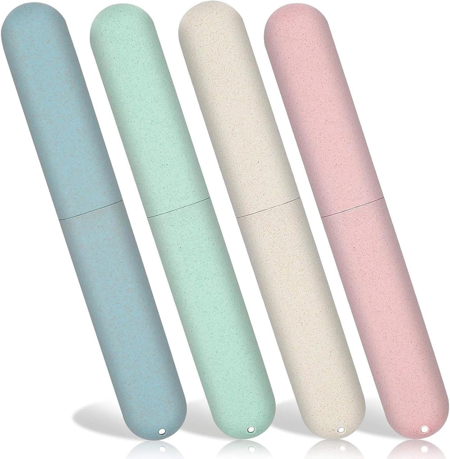 4 Pcs Travel Toothbrush Case, Portable Breathable Toothbrush Holder for Travel Camping School Home Business image number 6