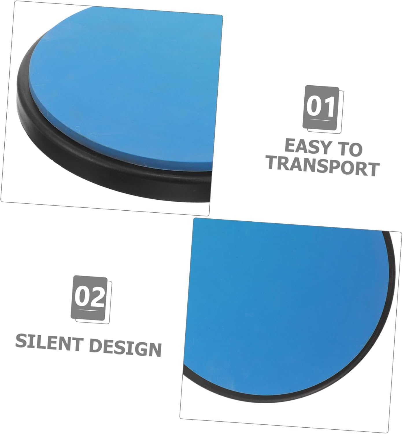 8-Inch Soundproof Drum Pad with Non-Slip Electric Drum Mat for Practice Sky Blue for Beginners for Home and Studio Use image number 6