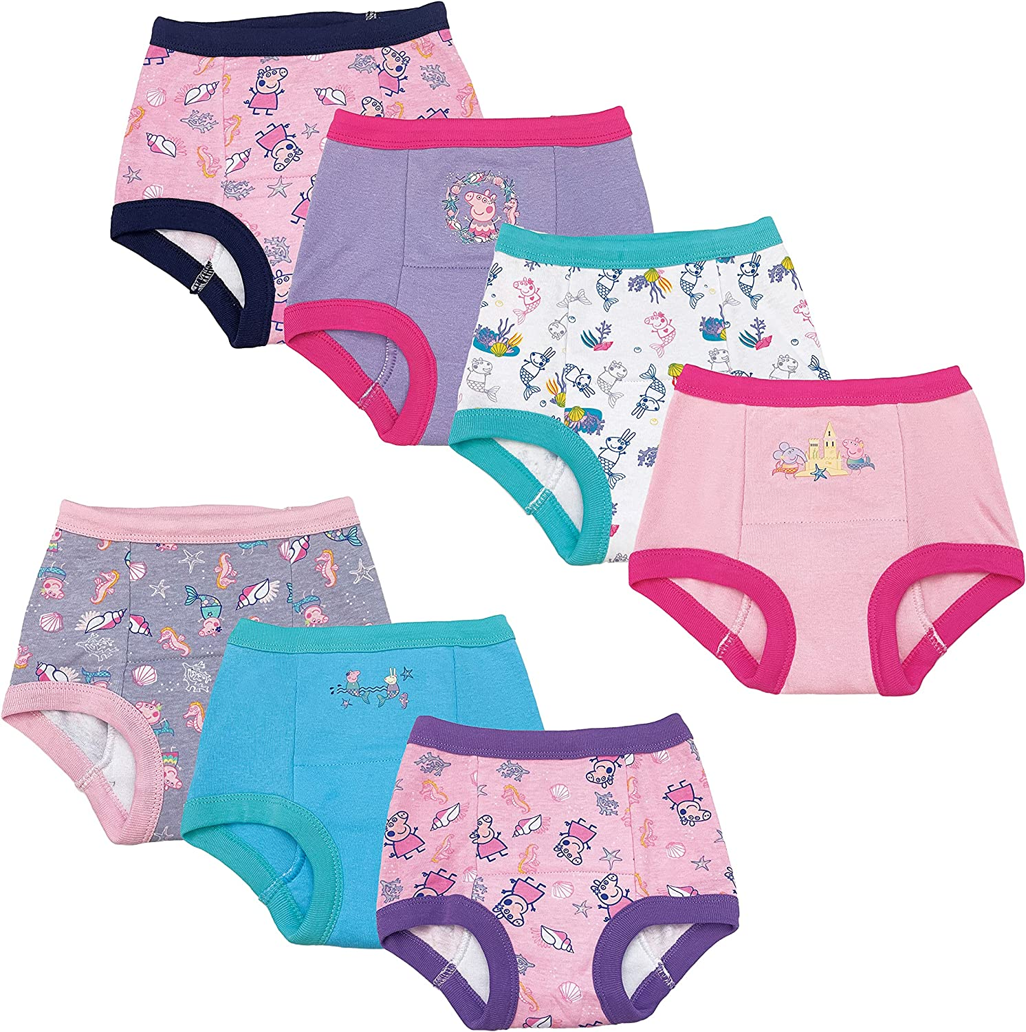 Peppa Pig Toddler Girls' 3Pk Training Pant & 4Pk Underwear