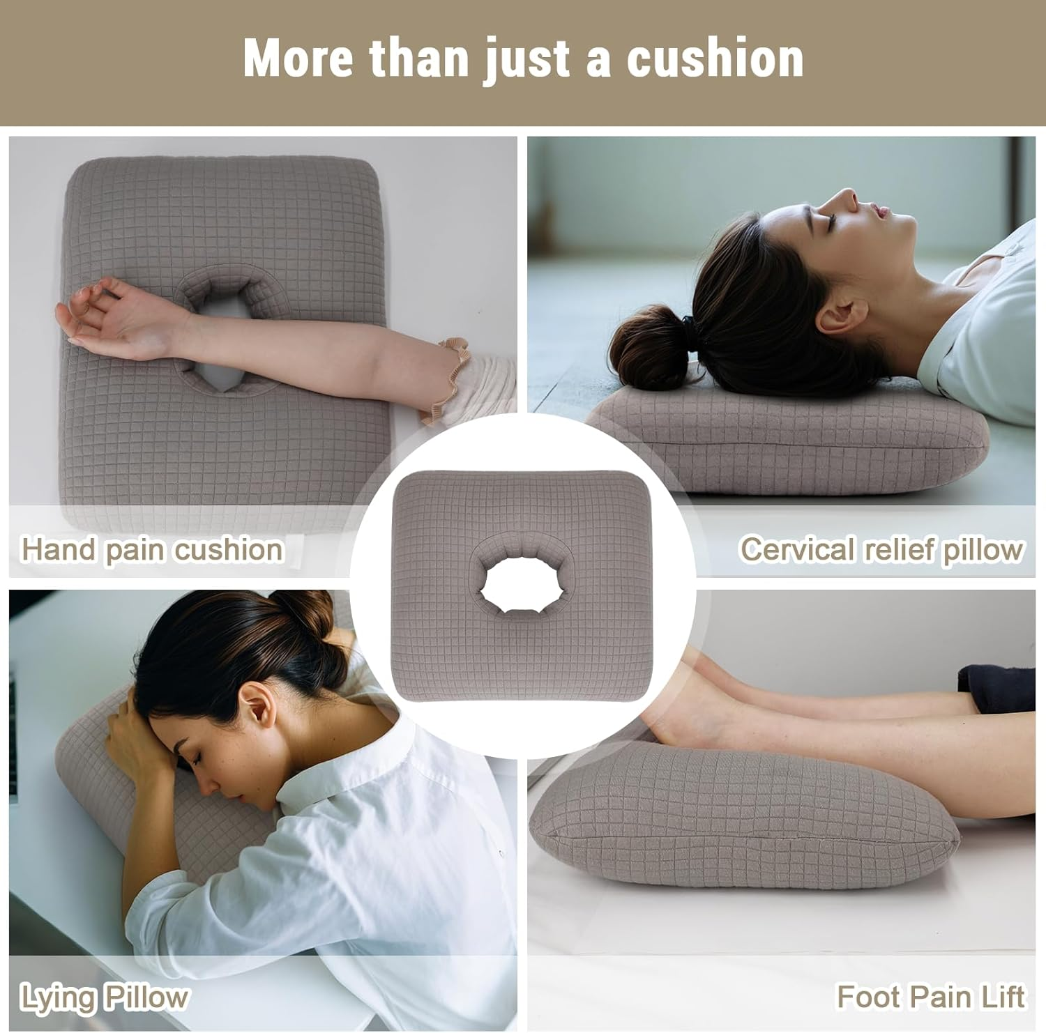 Roamready Donut Pillow for Tailbone Pain Relief Cushion, Cotton Butt Donut Cushion Breathable for Hemorrhoid, Pregnancy, Prostate and Surgery, Sitting Pressure Relief for Home, Office and Car image number 4