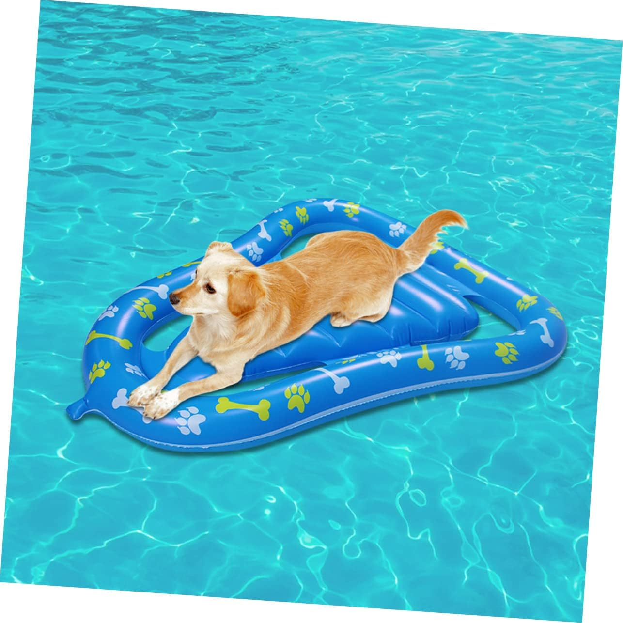 Alasum Inflatable Pet Floating Mat 125X97Cm Thick PVC Avocado Shaped Water Pad for Dogs Waterproof Swimming Cushion for Pool and Beach Fun image number 1