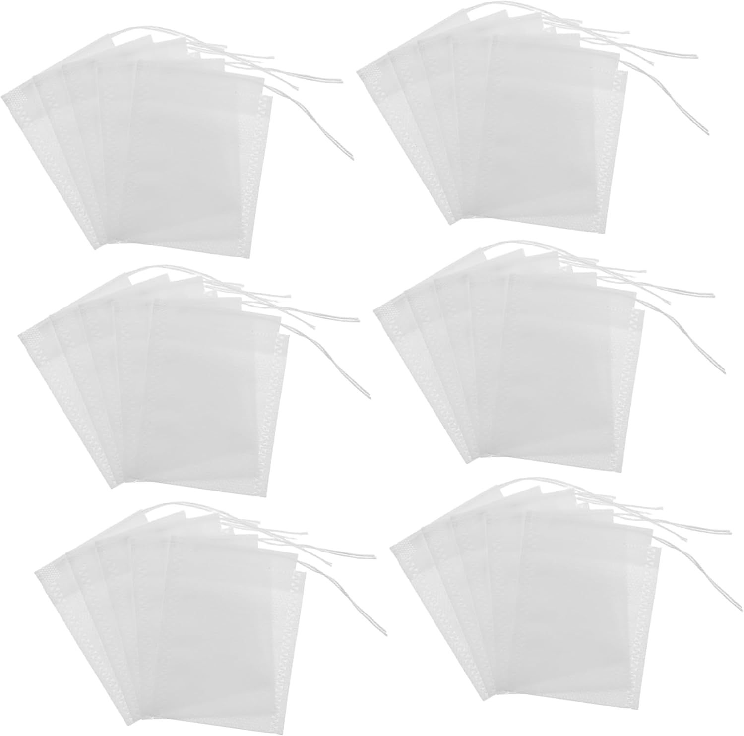 IWOWHERO 100Pcs Empty Tea Bags Multi-Function Loose Tea Bags Drawstring Sealing Bags Convenient Tea Bags Portable Tea Filtering Bags Kitchen Spice Bags image number 4