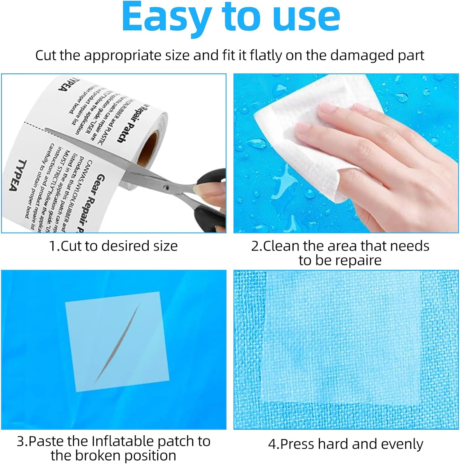 Clear TPU Waterproof Repair Tape, 7.5 X 375 Cm Self-Adhesive Patch Roll for Inflatable Pools, Air Mattresses, Tents, Raincoats, Umbrellas, Boats & Outdoor Gear image number 3