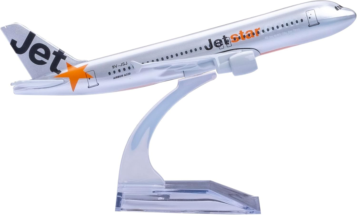 Bswath Model Plane 1:400 Scale Model Jetstar Airbus 320 Model Airplane Diecast Airplanes Metal Plane Model for Gift