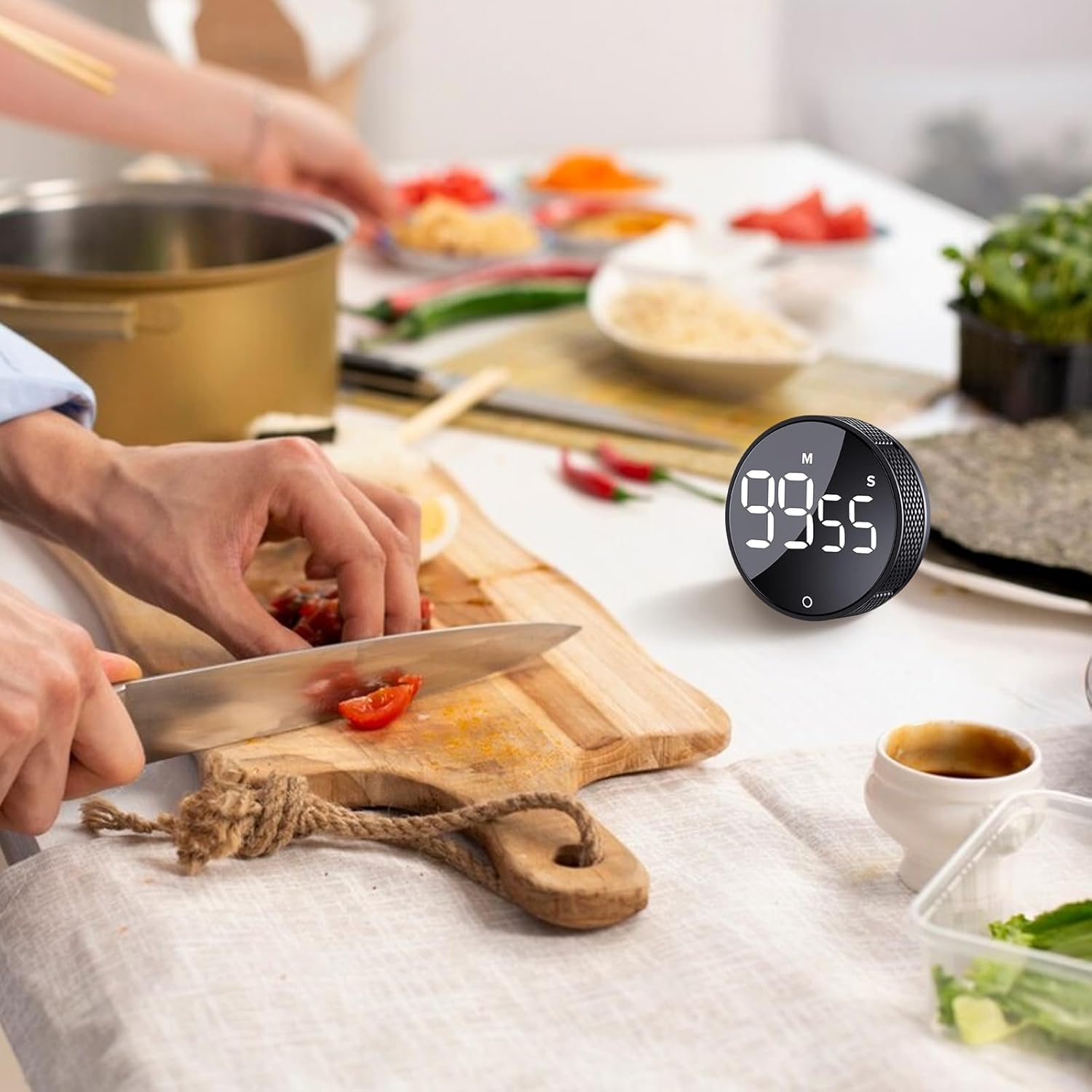 Digital Kitchen Timer Australia with Large LED Display - Magnetic Countdown Timer for Cooking, Baking, Yoga, Gym & Home Use - Easy-To-Use Pomodoro Timer for Kids, Seniors and Productivity Boost