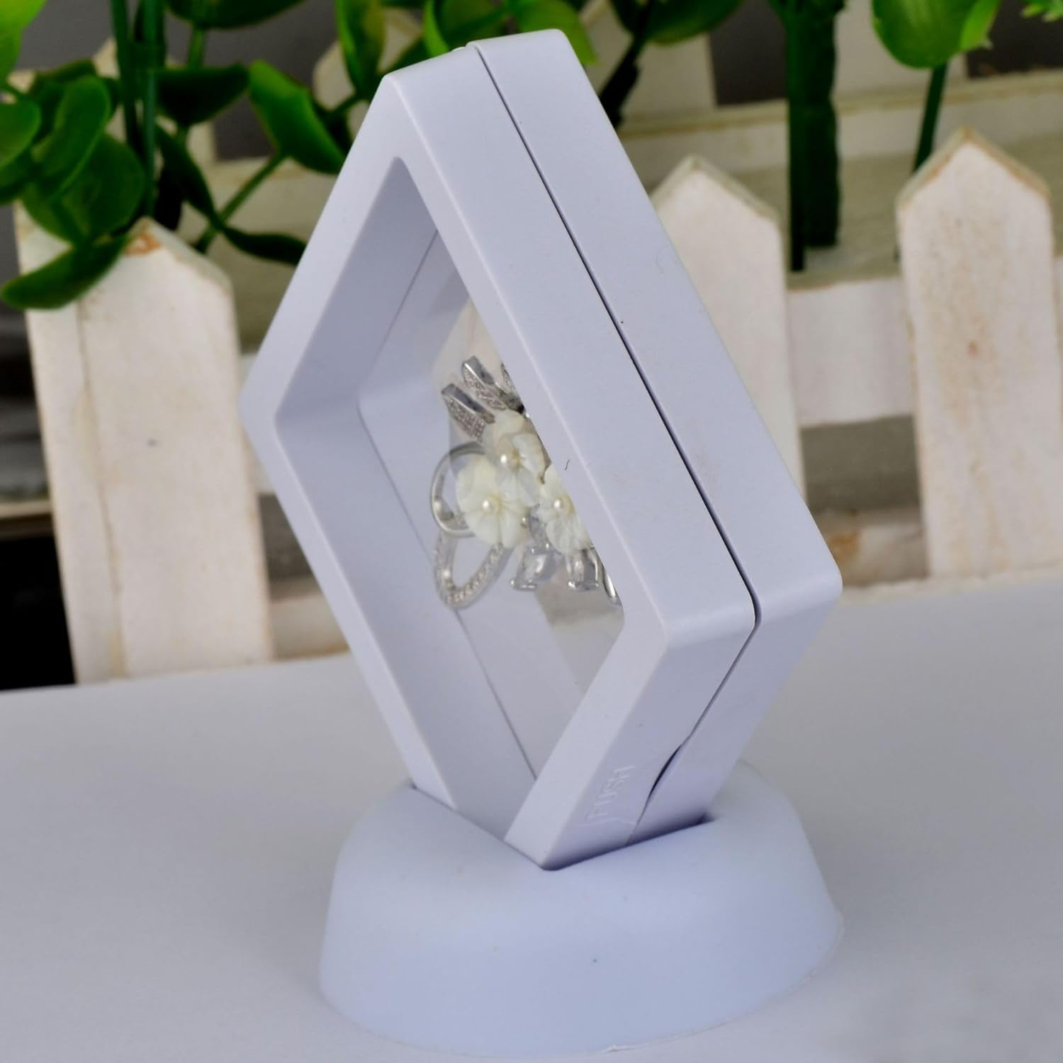 DACUAN 10PCS Coin Display Box , 3D Floating Frame Display Holder with Stands For, AA Medallions, Jewelry image number 4