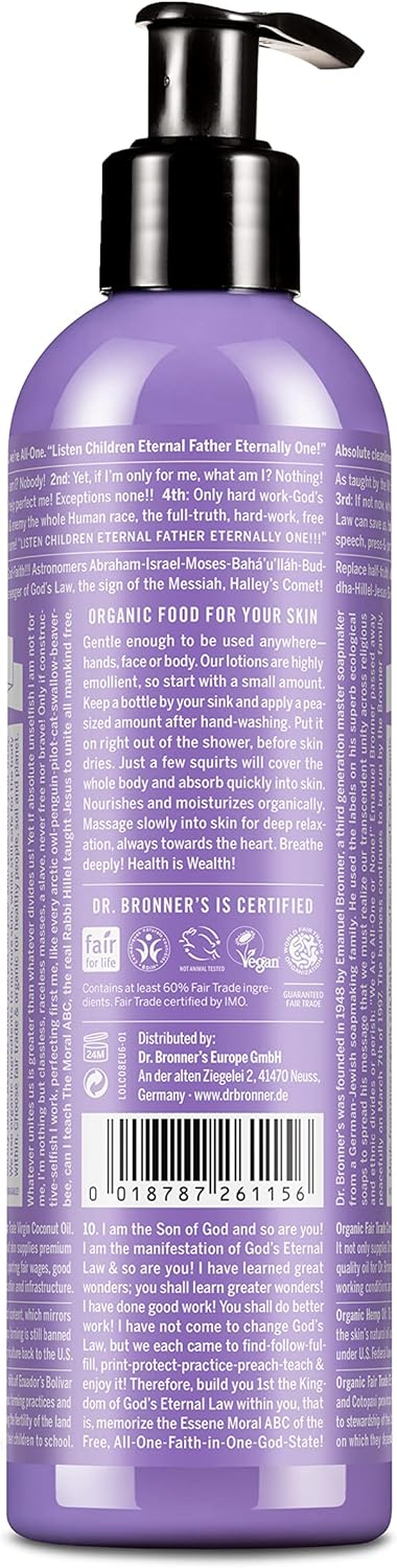 Dr. Bronner'S - Organic Body Lotion Lavender Coconut 240 Ml/Bath and Body /240 image number 2