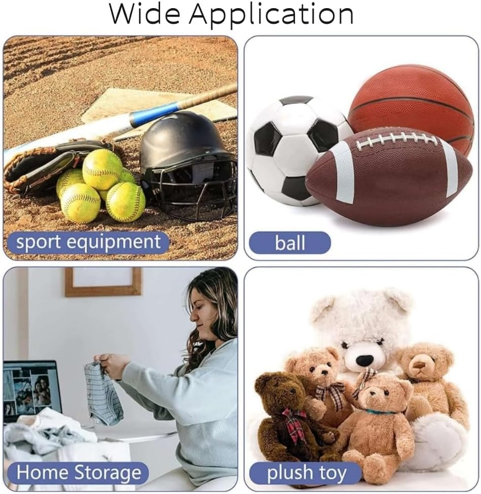 Goxfaca Hanging Organizer, over Door Storage Organizer, Hanging Sports Equipment Organizer, Sports Accessories Hanging Bag for Hold Soccer, Basketball, Football, Volleyball (Black) image number 5