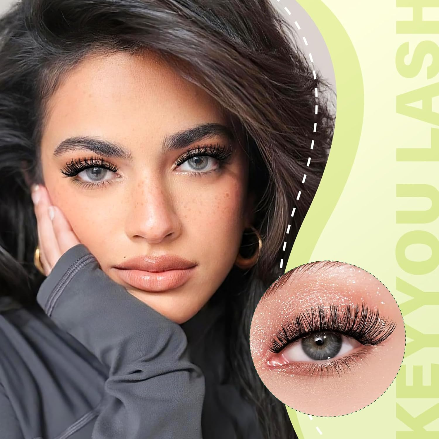 KEYYOU Lash Clusters 280Pcs Individual Lashes 40D+50D D Curl 9-16 MIX DIY Eyelash Extension Soft&Natural Volume Cluster Lashes DIY Lash Extension at Home(40D+50D） image number 6