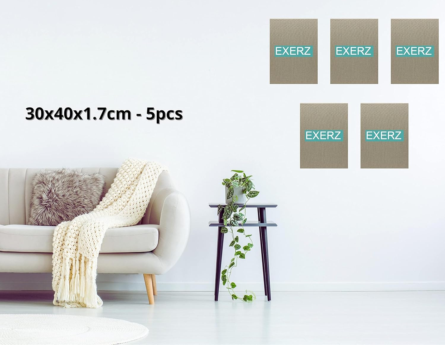 Exerz 30X40Cm Linen Canvas 5Pk - A3 Stretched Canvas Framed 1.7Cm Pre-Stretched Artist Canvas - 280GSM 100% Linen Triple Primed/Acid Free/Medium Grain - Acrylic & Oil Paint image number 3