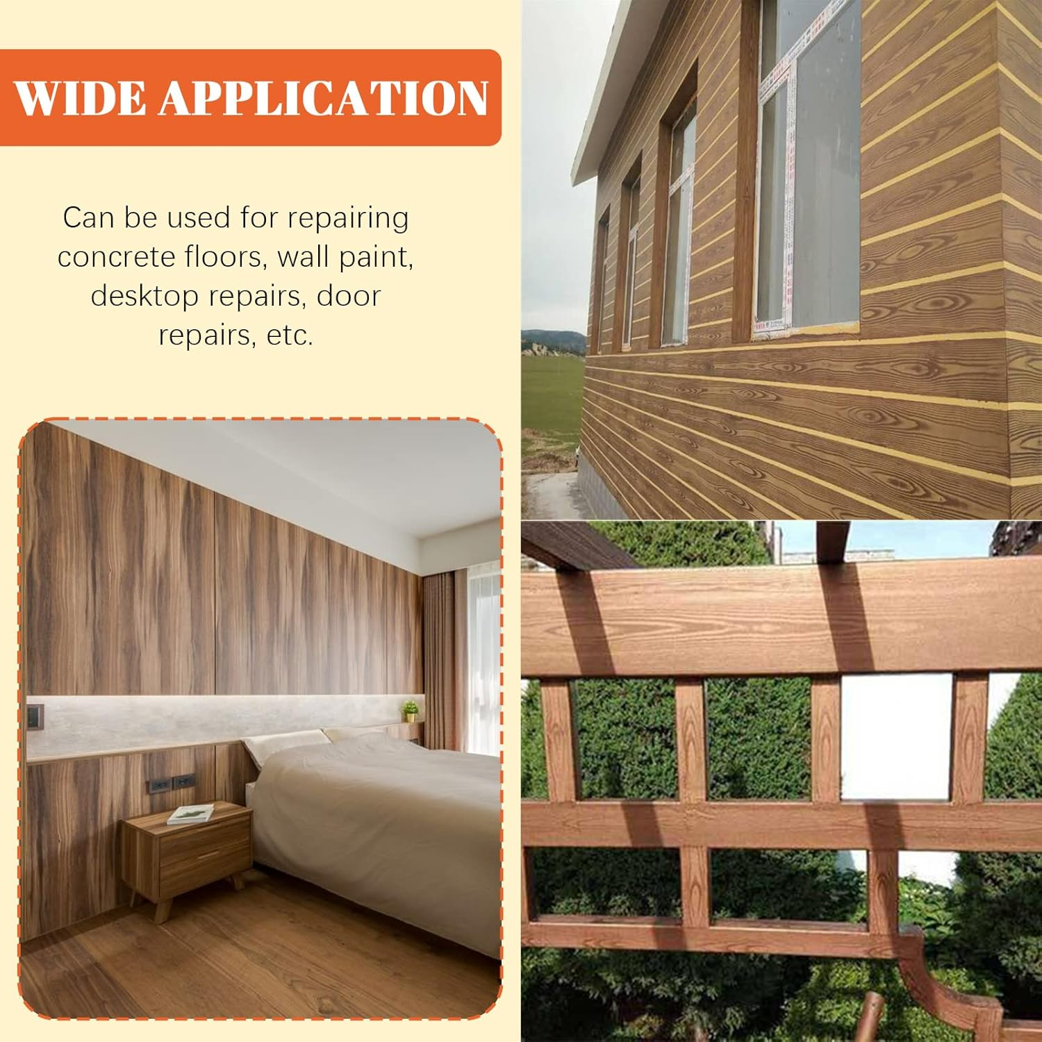 Tanstic 8Pcs Wood Graining Painting Tool Set, Red Black Blue Rubber Wood Grain Tool and Rubber Empaistic Wood Texture Pattern Roller with Handle for Wall Floor Furniture DIY Room Decoration image number 2