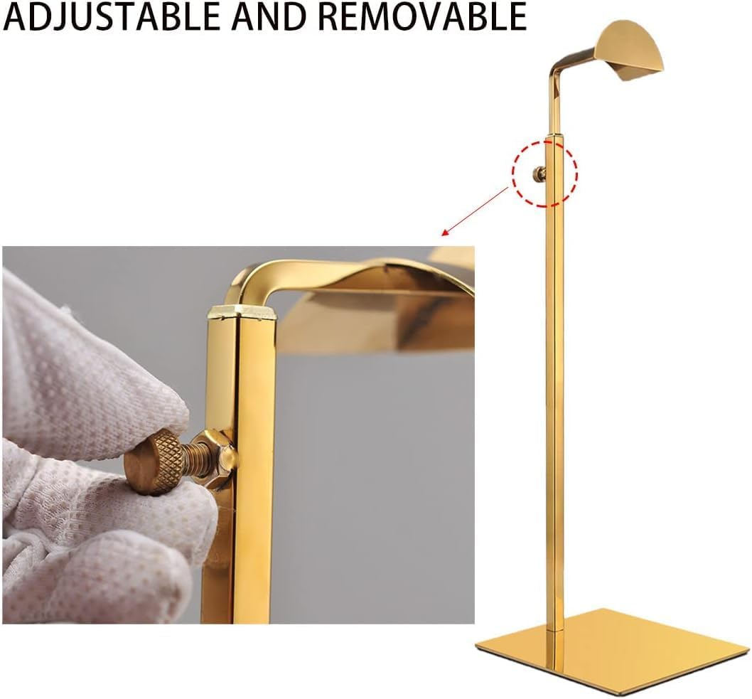 Handbag Rack Adjustable Metal Display Stand Stainless Steel Hand Bag Display Single Hanging Hook Clothes Hanger Accessories - Gold image number 4