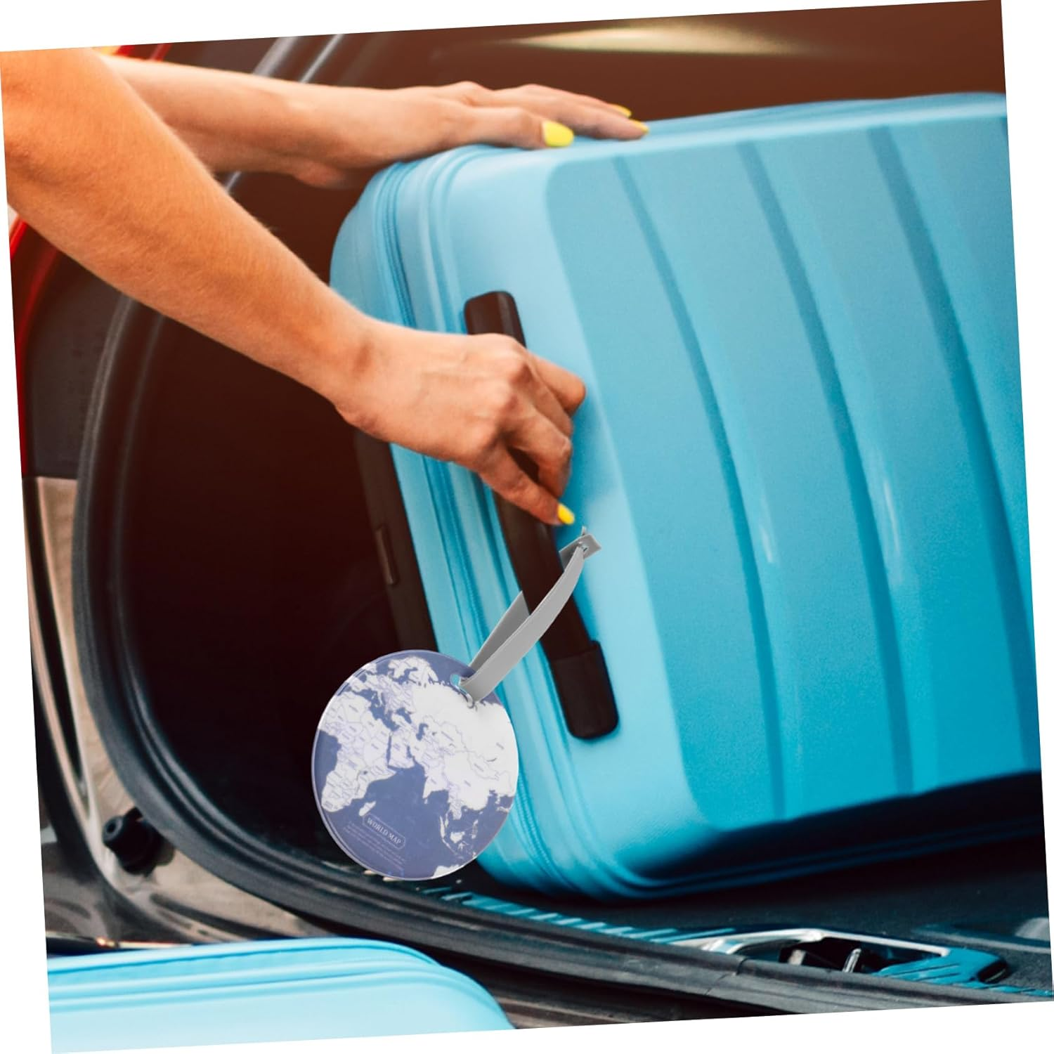 GLSTOY Funny Luggage Tags World Map PVC Suitcase Tags for Women Men Travel Accessories image number 3