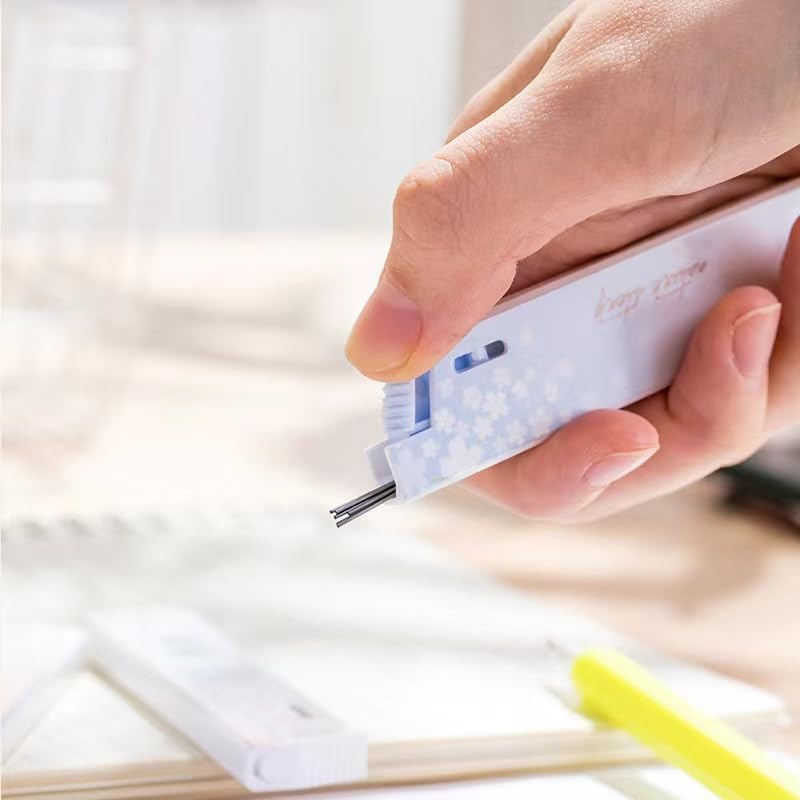 Mechanical Pencil Set, 60 HB Leads and 2 Erasers,6 Cap Eraser Refills, a Storage Box.This Is the Best Tool for Writing or Painting (0.7Mm Multicolor) image number 2