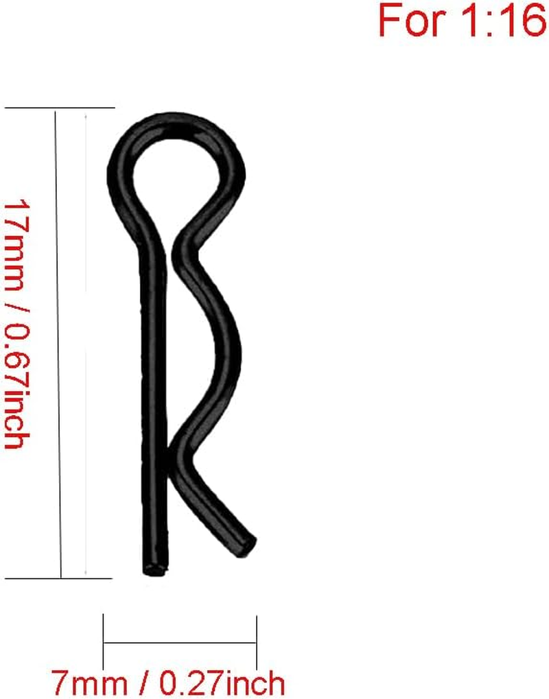 50PCS Universal RC Car Body Shell Clips RC R-Type Pins with Pull Tabs Compatible with All 1/16 1/18 RC Vehicles Truck Buggy Shell Replacement Parts