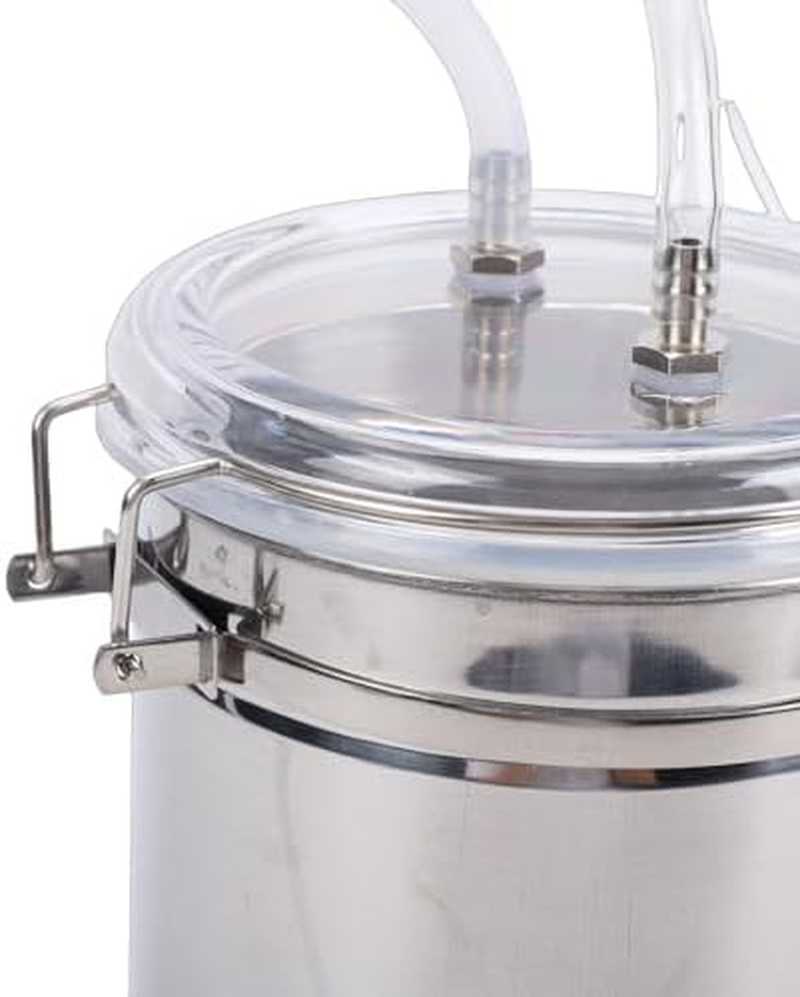 2L Portable Household Goat, Ez Milker for Goats, Goat Milking Machine, Stainless Steel Vacuum Beef Sheep Goat Milker, Manual Milking Machine Kit for Small Farm Home image number 2