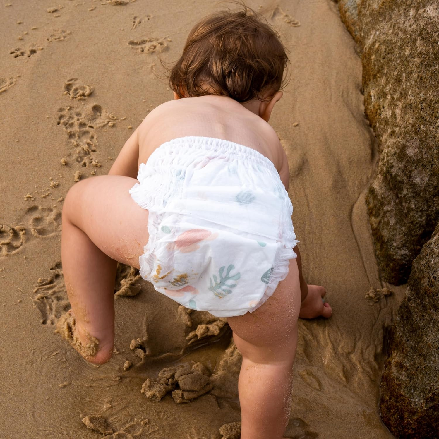 Tooshies | Swim Pants | Size Large 14+ Kgs | Hybrid Film with 30% Less Plastic | No Swell | Pull up and Tear off | Turtle Print | Unisex | 10Pk (Pack of 2) image number 6