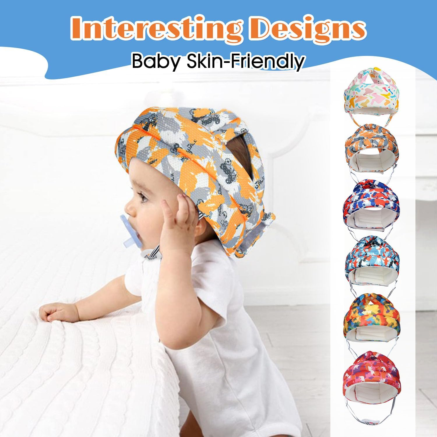 First Steps Helmet for Children from 6 to 36 Months, First Steps for Children, Newborns, Newborn - Blue Bear image number 3