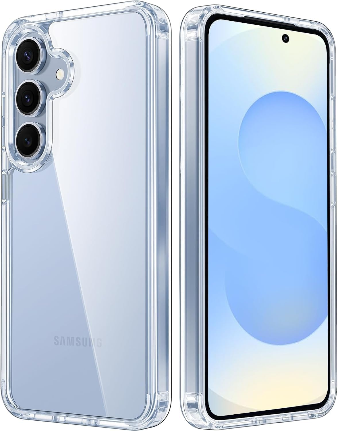 For Samsung Galaxy S25 plus Case Clear,[Anti-Yellowing & Non-Slip] Transparent Shockproof Protective Phone Cases Slim Thin Cute Cover for Galaxy S25 Plus+ 6.7&rsquo; Released 2025 image number 2