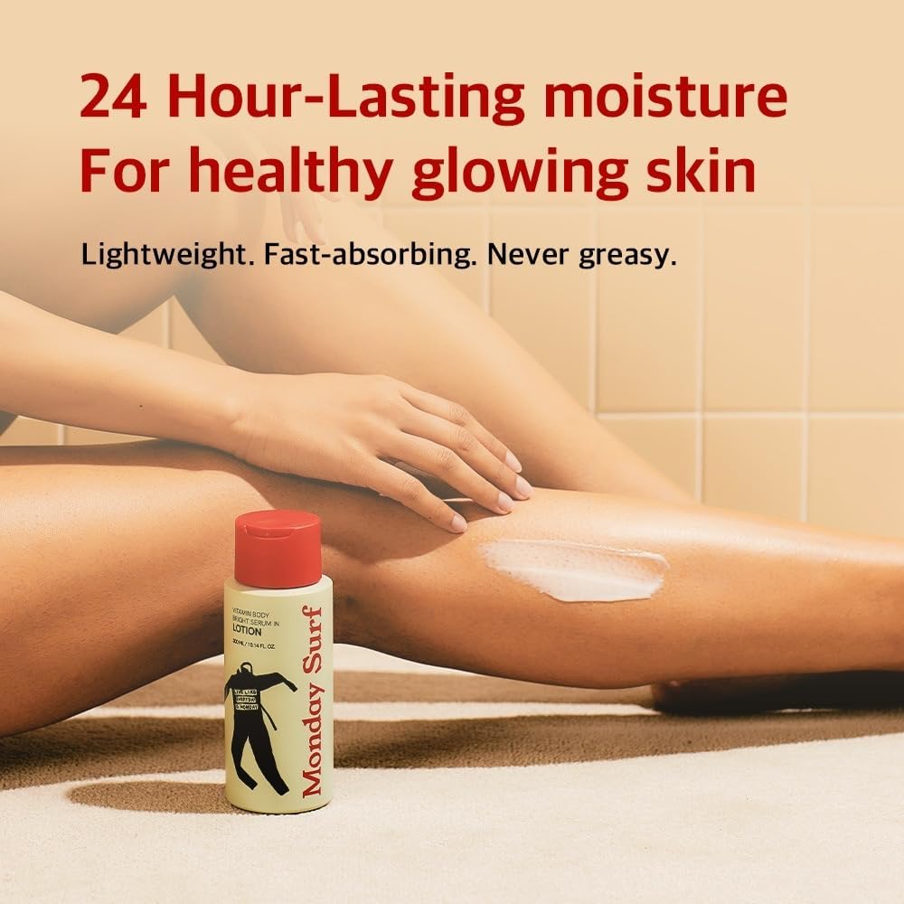 Vitamin Body Lotion-Vanilla Woods Scent, Glow Skin, Korean Body Lotion, 24-Hour Moisture Skin Care, Niacinamide, Vitamin C, Vegan, for Women & Men 10.14 Fl Oz image number 4