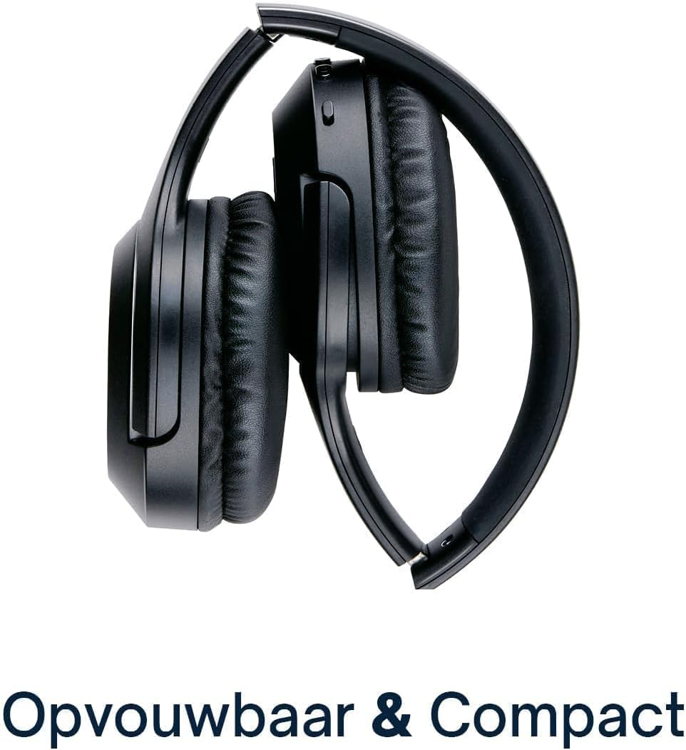 Grundig Bluetooth Over-Ear Headphones - Wireless with 10M Range, 40 Hours Playtime, Noise Cancelling, Includes 3.5Mm Audio Cable and USB-C Charging Cable - Black image number 6