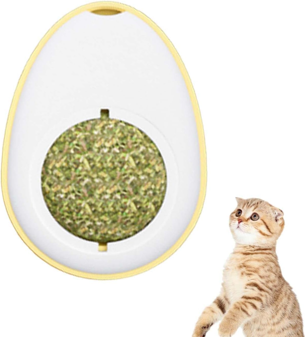 Catnip Ball Toy,Boiled Egg Shape Cat Nips Organic Ball Edible Kitten Toys - Spinning Mint Balls, Edible Cat Catnip Toys, Catnip Licking Ball, Cat Wall Treats Kitten Chew Toys image number 3