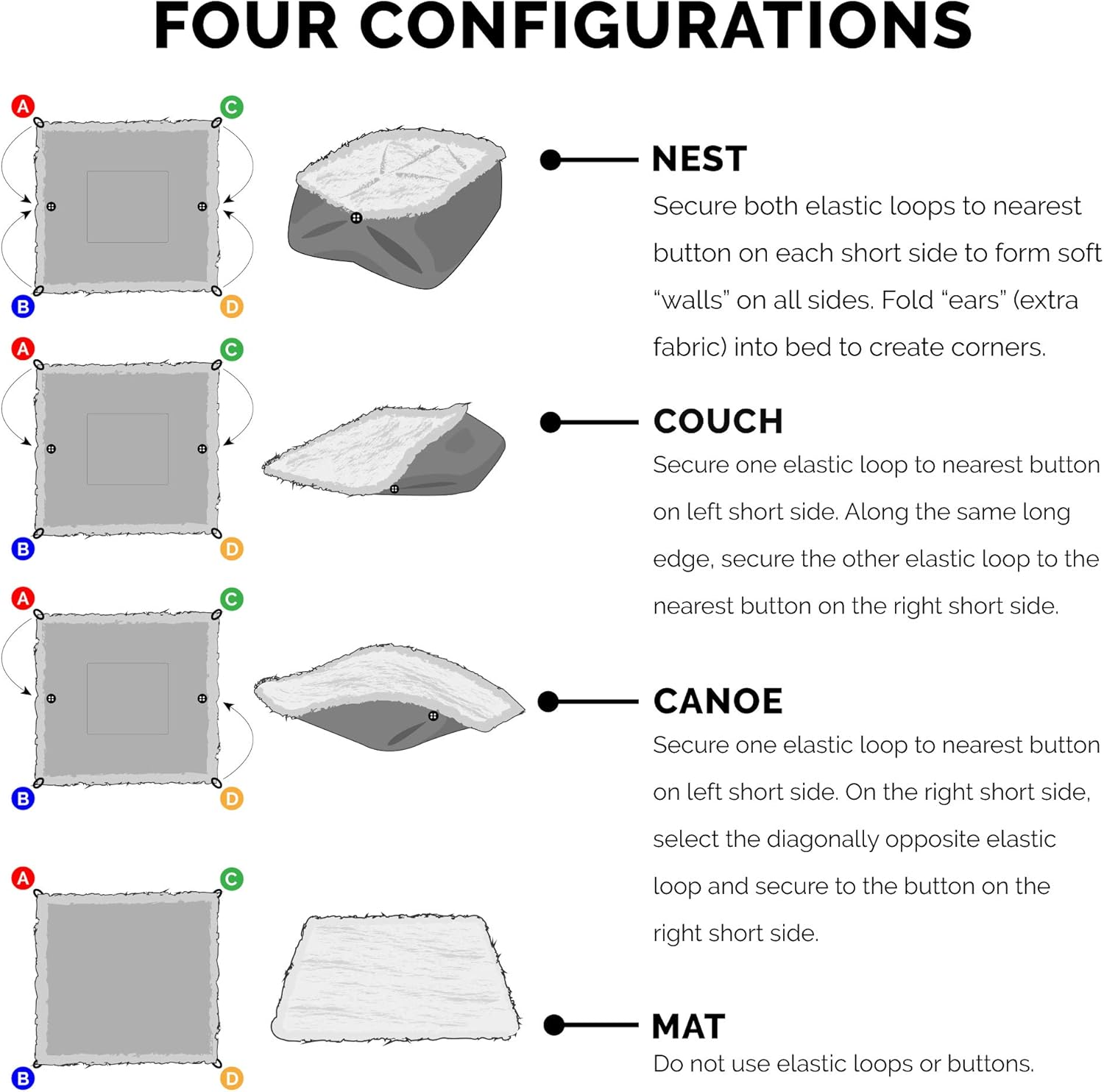 Furhaven Small Cat Bed Self-Warming Long Faux Fur & Suede Convertible Cuddler, Washable - Gray, Small image number 3