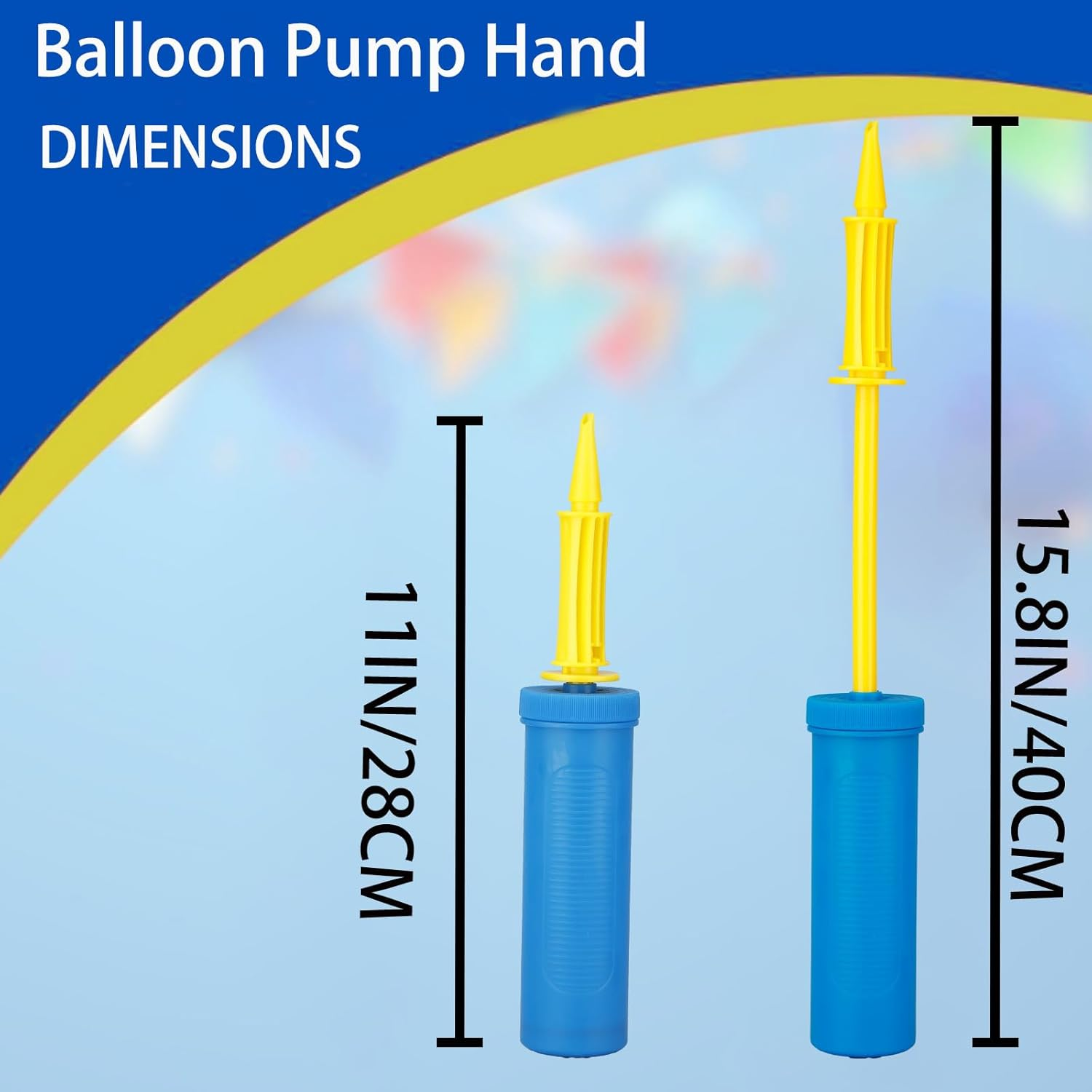 WARMGBOXCO Balloon Hand Pump,Balloon Pump Hand Two-Way Dual Action,Air Pump for Balloons for Birthday Party Decorations, Portable Hand Pump for Balloons. (Pack of 1) image number 4