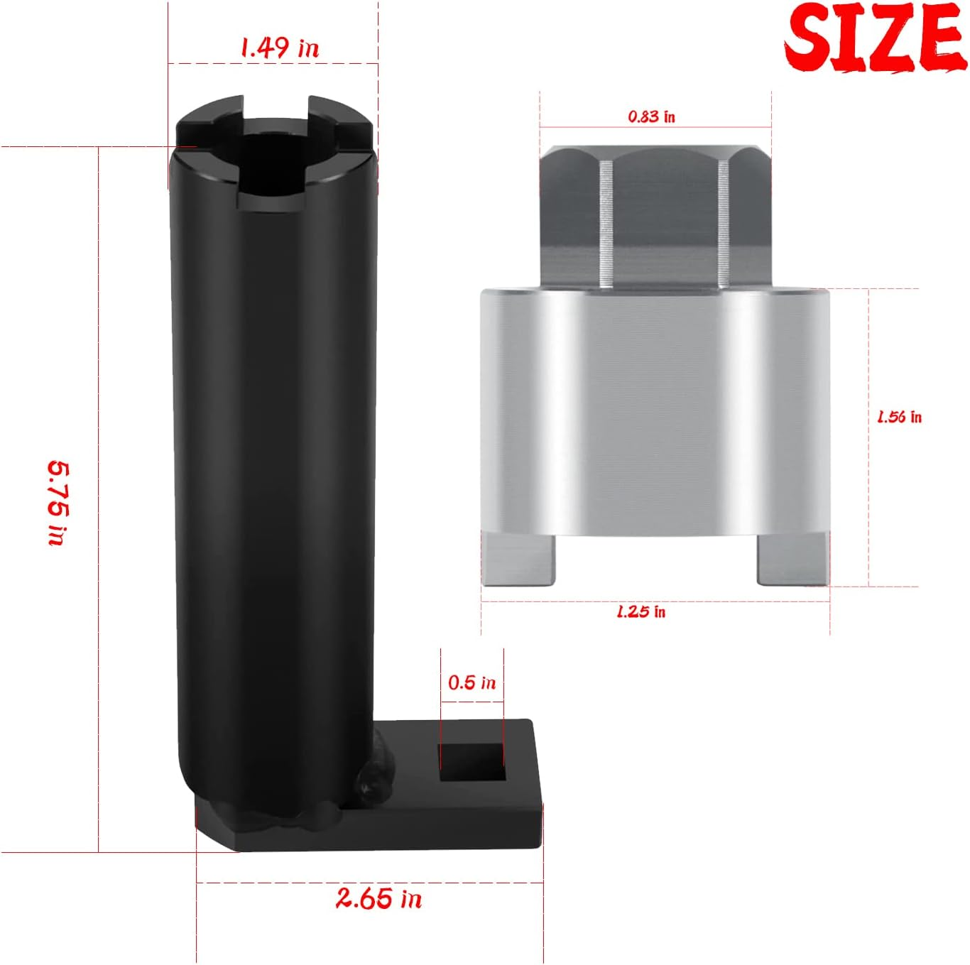 91-31107T Shift Shaft Bushing Tool and 91-43506 Drive Shaft Bearing Removal and Installation Threaded Wrench Tool Fit for Mercury Outboard image number 1