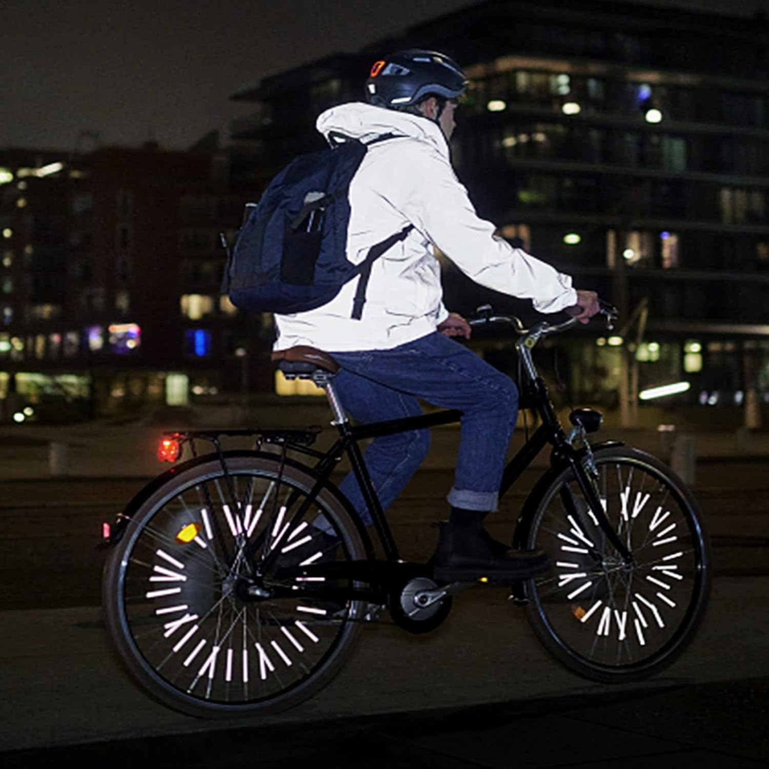 3 Rolls Reflective Tape Security Marking Tape Safety Tape Self-Adhesive Sticker High Visibility No Residue Reflector Tape Waterproof for Trucks Bikes Baby Strollers Helmets image number 6