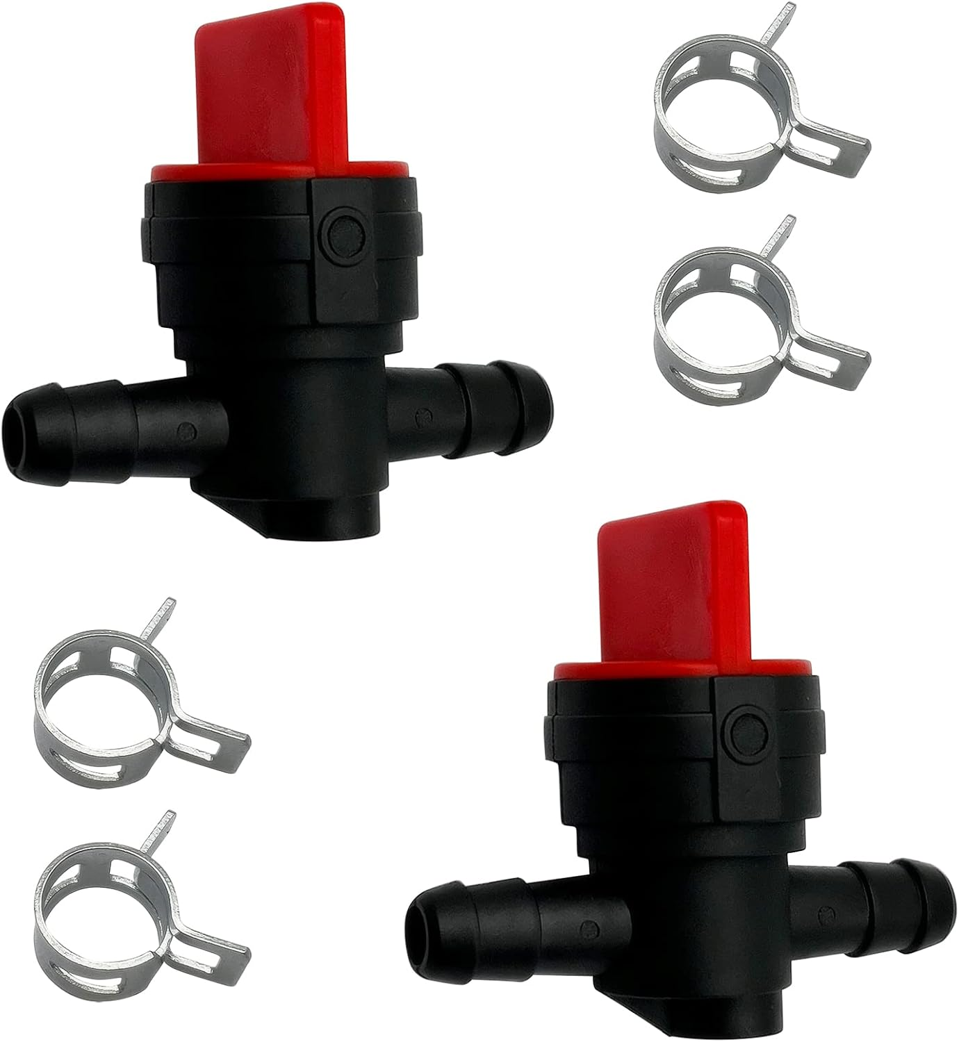 1/4 Inline Fuel Cut off Valve Shut off Valve Straight Gas Valve with Clamps